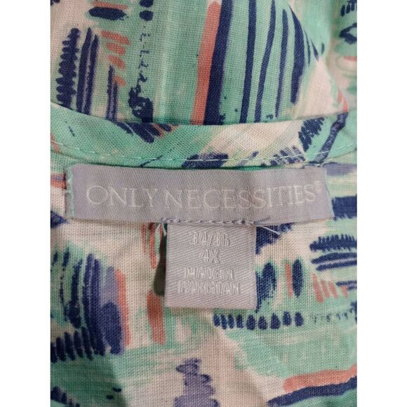 Only Necessities Dress‎ Ladies 4x Aquamarine Sleeveless Beachy - Picture 6 of 8